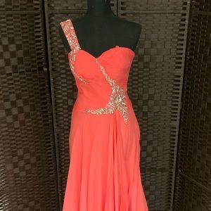 Gorgeous Coral Evening Gown